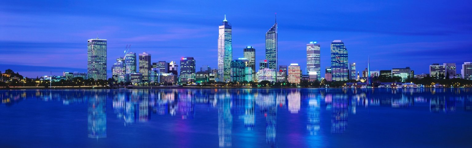 Perth skyline at dusk